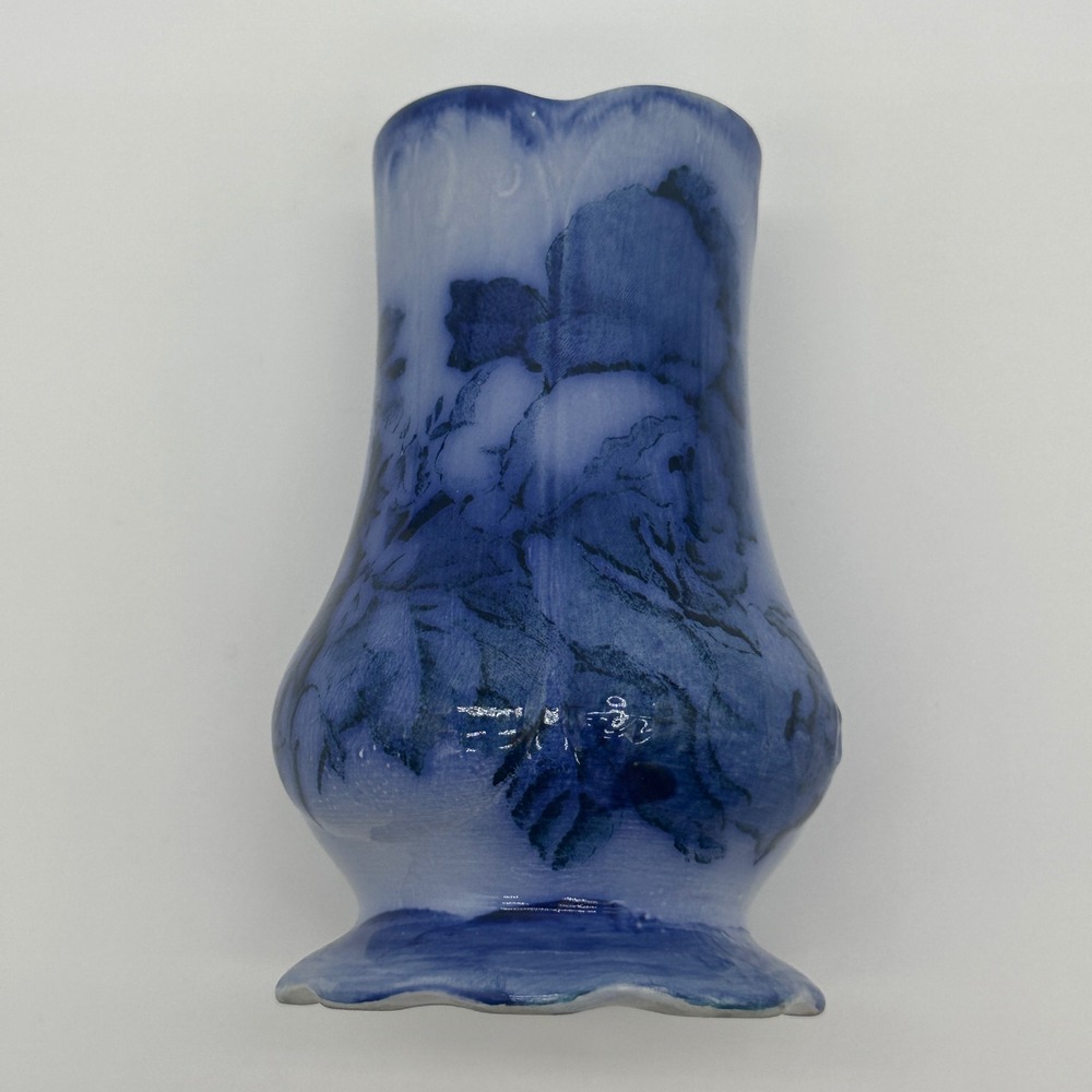 Victoria Flow Blue Hat Pin Holder Staffordshire Ironstone England Floral Antique - Picture 5 of 10